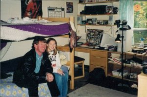 My dad and Me - Freshman Dorm Room